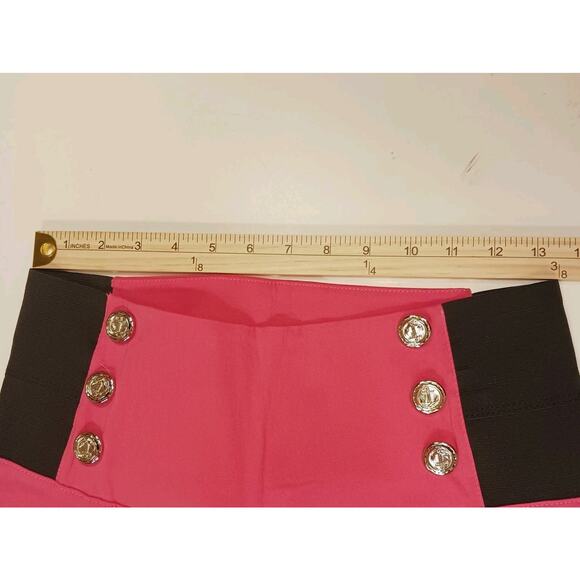 Clothing Ave Dress Pants Women's Large Pink Elastic Waist Button Accent Rayon - Picture 7 of 14